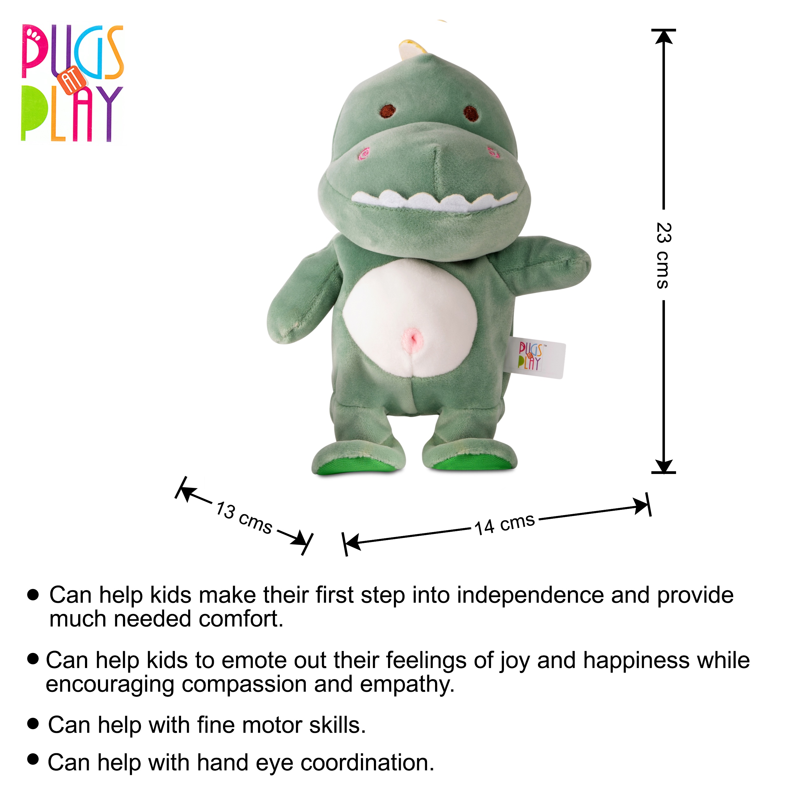 Pugs at Play Max the Walking Talking Dinosaur Interactive Plush Toy - Image 8